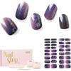 NAILOG Strisce per Unghie in Gel Semi Polimerizzato, 34 Pcs Adesivi e Decalcomanie per Unghie di Qualità da Salone, Nail Wraps Decorazione DIY per Donne Ragazze, Constellation