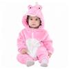 LOLANTA Costume da Coccodrillo per Bambino, Tutina in Pile Felpa con Cappuccio (Rosa,2-3 Anni