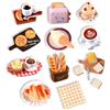 NXDHPLIENG NXDPHLIENG 36 Pezzi Cibo e Bevande in Miniatura, Case delle Bambole in Scala 1/12 con Torta in Resina, Pane, Pizza, Frutta, caffè, Decorazioni Alimentari Fai da Te a Forma di Gnomo