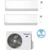 Panasonic Climatizzatore Condizionatore Panasonic Serie Etherea Bianco Opaco Wifi R32 Dual Split Inverter 7000 + 7000 BTU con U.E. CU-2Z35TBE Classe A+++/A++