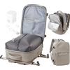WEPOET Zaino Sottovuoto Viaggio Ryanair 40x30x20 Zaino da Viaggio Aereo Bagaglio a Mano con Sottovuoto Zaini Easyjet 45x36x20 Vacuum Backpack con Porta Scarpe(Grigio-marrone)