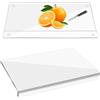 AKOLAFE Confezione da 2 taglieri in acrilico da 40 x 30 cm, in plastica, per cucina, spessore 3 mm, con bordo bordo, taglieri trasparenti con bordo di arresto