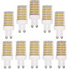 BAISHICHENG Lampadina LED G9 10W Base in Ceramica(Sostituzione della Lampada Alogena G9 100W) Lampada Non Dimmerabile 3000K Bianco Caldo 1000LM 10 Confezioni