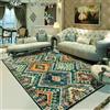 NYCCIA Green Diamond Tappeto etnico con giunzioni geometriche, 160 x 230 cm, antiscivolo, morbido e a pelo corto, tradizionale, per soggiorno, camera da letto, corridoio, sala da pranzo, decorazione