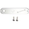 KAISH Piastra di controllo in metallo inclinata larga 32 mm con foro per interruttore angolato per chitarra Telecaster, cromata