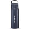 LifeStraw Go Series - Bottiglia con filtro dell'acqua a doppia parete, senza BPA, in acciaio inox, da 500 ml, per viaggi e uso quotidiano, Aegean Sea