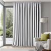 Deconovo Tende Oscuranti Termiche con Nastro a Matita - 2 Stili di Montaggio, Set di 1 Tenda Moderne Isolanti per Camera da Letto e Soggiorno, 200x245 CM, Grigio Perla