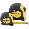 Titan Tools 10903 Combo - Set di 2 misurini a nastro con doppia regola, multicolore