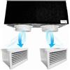Kit Plenum canalizzato in poliuretano espanso a 2 zone completo di plenum bocchetta con griglia in Pvc
