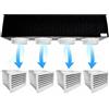 Plenum canalizzato in poliuretano espanso a 4 zone completo di plenum bocchetta con griglia in pvc