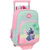 safta STITCH ICE CREAM - Zaino per bambini con carrello 705, ideale per bambini di diverse età, comodo e versatile, qualità e resistenza, 26 x 11 x 34 cm, Rosa, M, Casual