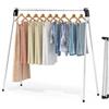KINGRACK Asciugatrice pieghevole in acciaio inox, design facile da viaggio, pieghevole per casa, campeggio, teatro e camper, per interni ed esterni, colore argento
