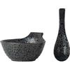 JADE TEMPLE Ciotola in ceramica con cucchiaio, nero, capacità 330 ml, 1 set