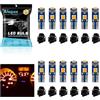 Alopee Confezione da 12 Lampadine LED T5 Gialle 12V, 74 Lampadine Cruscotto, Portalampada LED T5 Cuneo 73 37 2721 W3W per Illuminazione Interni Auto Pannello Lampada Strumento Auto