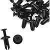 A ABSOPRO Auto Pressione in Rivetto Fissaggio Paraurti Clip Plastica Nero (Set di 20)