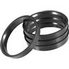 A ABSOPRO 70,1 mm a 64,1 mm Universale Auto Mozzo Centrale Anelli Nero - 4pz Sostituzione dell'articolo