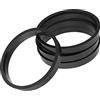 A ABSOPRO Mozzo Centrale anellos da 71,5mm a 66,1mm Plastica Nero (Set di 4)