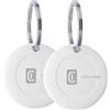 Cellularline TRACY - Trova oggetti compatibile con Apple iOS Find Me - Batteria sostituibile (durata 1 anno) - Resistente a polvere ed acqua fino ad 1 m di profondità - Confezione con 2 TRACY - Bianco
