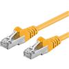 PremiumCord Cavo Patch Cat 6a S/FTP, 10Gbit/s, Cavo Ethernet, LAN, RJ45 Connettori, Flessibile e Robusto, AWG 26/7, Conduttori 100% CU, Giallo, 2 m