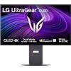 LG UltraGear OLED 32GX870A Monitor Gaming 32 UHD 4K 240Hz / FHD 480Hz, 0,03ms (GtG), G-Sync Compatible, AMD FreeSync, VRR, Speaker 14W, HDR True Black 400, USB-C, HDMI 2.1, DP 2.1, Hub USB, Nero