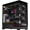 Itek Case Gaming SHOWBUI WAVE 82B - Tower ATX con 4 ventole ARGB 12 cm incluse - 2xUSB3, Type-C- e paratia frontale e laterale in vetro temp scuro