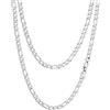 PROSTEEL Collana da Uomo Catena Figaro 45 cm Argento Acciaio Inossidabile 6 mm di Larghezza