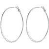 PROSTEEL Orecchini a Cerchio Grandi in Acciaio Inossidabile, Orecchini Acciaio in Colore Argento 60mm Orecchini Cerchio Argento