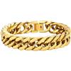 PROSTEEL Bracciale Uomo a Catena Cubana Grossa Robusta Bracciale Acciaio Dorato, Acciaio Inossidabile Placcato Oro 18K, Lunghezza 19 cm, Larghezza 12 mm, Oro, con Confezione