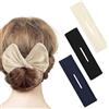 Lotbun 3 PCS fermagli per chignon francesi a ciambella,chignon facile per capelli,simple braid maker,ciambella per chignon,accessori per acconciature per donne e ragazze （Blu scuro, nero e marrone
