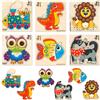 QUOKKA Puzzle Legno Bambini 2 3 4 Anni - 6 Giocattoli Puzzle Montessori 18 Mesi - Animali Gioco Bambino 1 Anno - Giocattolo Educativo Regalo per Bambini e Bambine