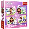 Trefl - Gabby's Dollhouse, le Avventure di Gabi - Puzzle 4 in 1, 4 Puzzle, da 35 a 70 Pezzi - Puzzle con Personaggi Delle Fiabe, Casa Del Gatto, Livelli di Difficoltà, per Bambini dai 4 Anni di Età