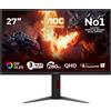 AOC G4 Q27G4ZD Monitor PC 67,3 cm (26.5) 2560 x 1440 Pixel Quad HD QD-OLED Nero, Rosso GARANZIA ITALIA