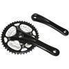cyclingcolors Guarnitura per bicicletta con braccio di manovella, tripla corona 44-32-22 denti, lunghezza 170 mm, alluminio, nero, movimento centrale 110 mm