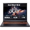 ACER Nitro V 16 AI ANV16-42 Notebook Gaming, ", processore AMD Ryzen 7 260, NVIDIA GeForce RTX™ 5050, RAM GB, 1024 GB SSD, Black, Windows 11 Home