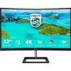 PHILIPS 328E1CA/00 Monitor Gaming Curvo, 31,5 ", UHD 4K, 3840 x 2160 Pixel, tempo di risposta 4 ms, refresh rate 75 Hz