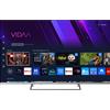 SABA SA55KM10VDA TV LED, SMART TV, 55 ", Processore Quad Core CA55, Black, Classe G