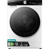HISENSE WF7S1247BW LAVATRICE, Caricamento frontale, 12 kg, 20 programmi, Profondità 64 cm, Giri 1400 rpm, Bianco, livello rumorosità centrifuga 70 dB(A), Classe A