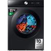 SAMSUNG WW11DB8B95GBU3 LAVATRICE, Caricamento frontale, 11 kg, 25 programmi, Profondità 60 cm, Giri 1400 rpm, Nero, livello rumorosità centrifuga 72 dB(A), Classe A
