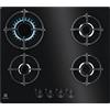 ELECTROLUX EGG64272K PIANO COTTURA GAS, 4 zone di cottura, dimensioni: L 59 cm, P 52 Nero