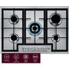 AEG HGB75400SM PIANO COTTURA GAS, 5 zone di cottura, dimensioni: L 74,4 cm, P 51 piano in Acciaio inossidabile, Inox