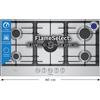 BOSCH PCR9A5I90 PIANO COTTURA GAS, 5 zone di cottura, dimensioni: L 91,5 cm, P 52 piano in Acciaio inossidabile, Inox