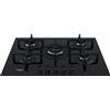 WHIRLPOOL GOA 7523/NB1 PIANO COTTURA GAS, 5 zone di cottura, dimensioni: L 73 cm, P 51 Nero