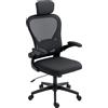 HOMCOM Sedia da Ufficio Ergonomica in Tessuto con Braccioli, Nero | Aosom Italy