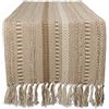 DII Farmhouse Braided Stripe Collezione Tabella Runner, Cotone, Pietra, 15x108