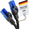 KabelDirekt - 7,5m - Câble Ethernet, Câble Réseau, RJ45/LAN, disponible en 0,25-30m (10Gbps, Vitesse de fibre optique pour les réseaux Gigabit, commutateur, routeur, modem, noir/bleu)