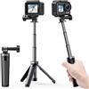 AKASO Mini treppiede, bastone per selfie, compatibile con AKASO Action Cam/GoPro Hero12/11/10/9/8/7/Max/DJI Osmo Action Camera