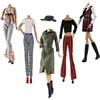 Lance Home Vestiti e Accessori per Bambole Dolls,Lance Home® 5 Set Abbigliamento autunnale Vestiti Abiti D'Inverno + Pantaloni Scarpe cappello Giacca lunga Soprabito Per 29cm Bambola Accessori