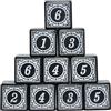 SmartDealsPro Confezione da 10 dadi D6 a sei lati da 16 mm per DND MTG PRG Wow gioco da tavolo insegnamento matematico (lettera bianca)
