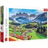 Trefl - Santa Maddalena, Dolomiti, Italia - Puzzle da 1000 pezzi - Puzzle che raffigura una splendida vista delle Dolomiti in Italia, per adulti e bambini dai 14 anni in su