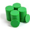 Smartdealspro Mini contatori di apprendimento in plastica opaca, gettoni per giochi di fiches da poker, con scatola portaoggetti, verde scuro, 32 mm (100 pezzi)